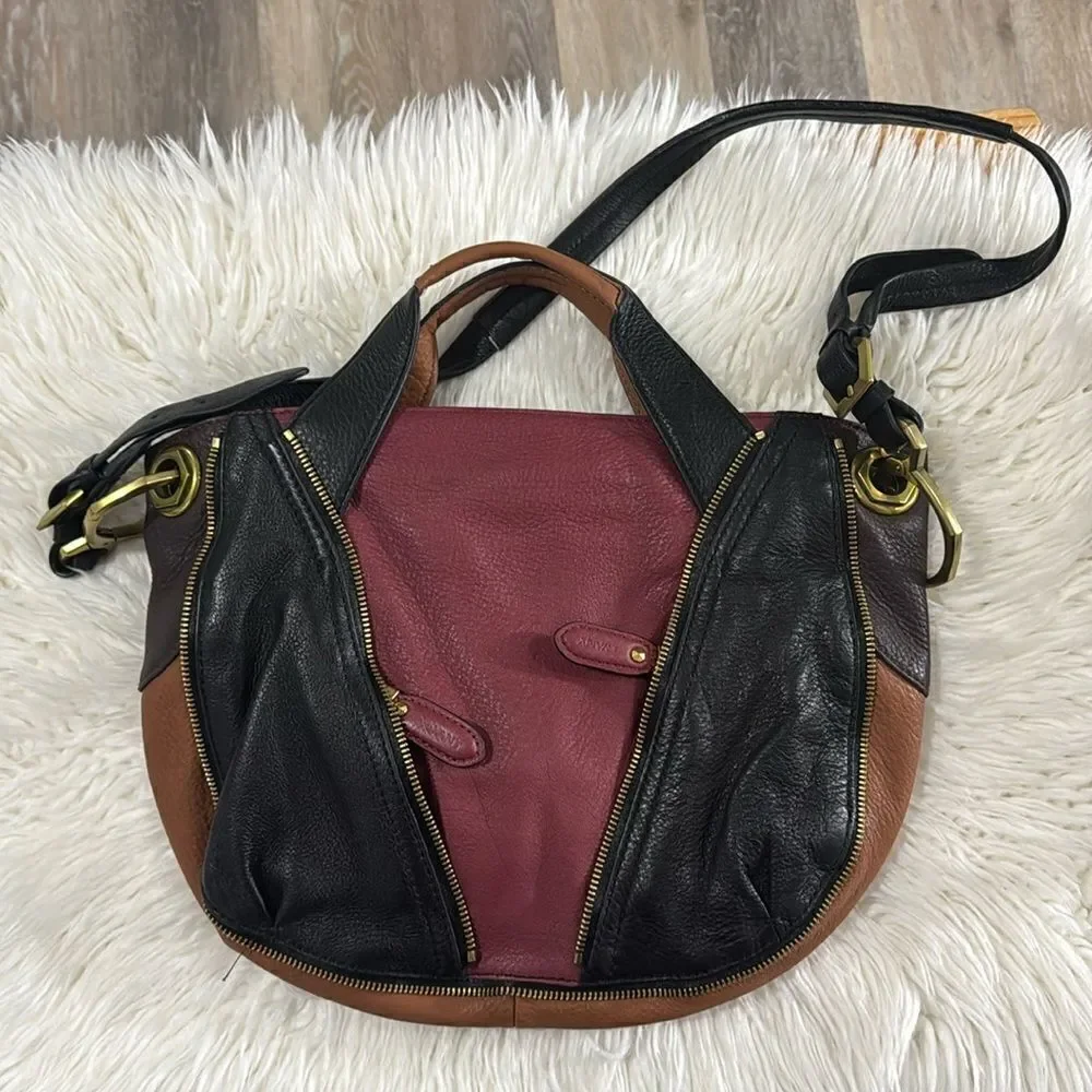 OR YANY LEATHER SATCHELS BAG  MULTICOLOR